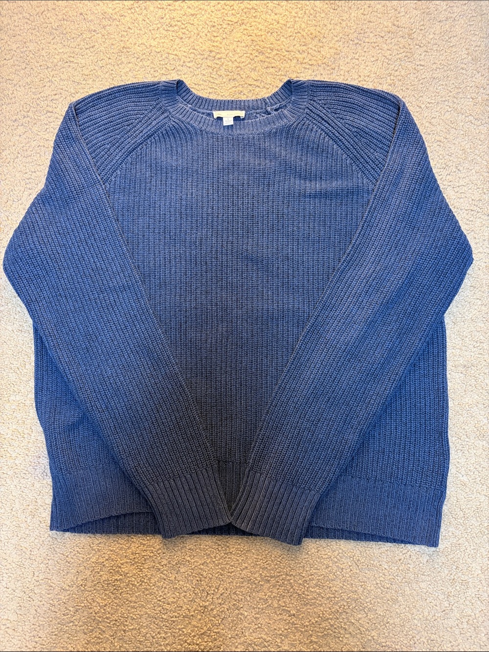 GAP Men's Navy Ribbed Crewneck Sweater